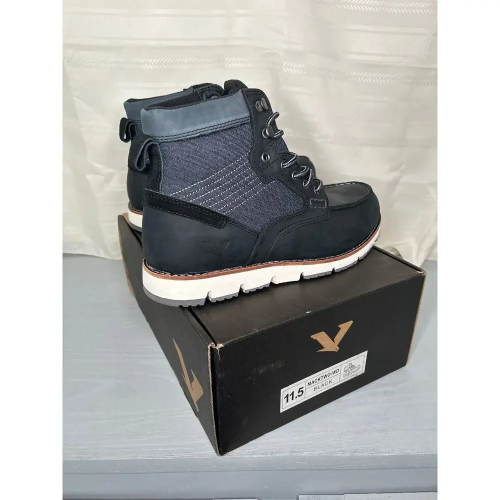Territory Mack 2.0 Cap Moc Toe Ankle Boots Black Mens Sz 11.5 Wide